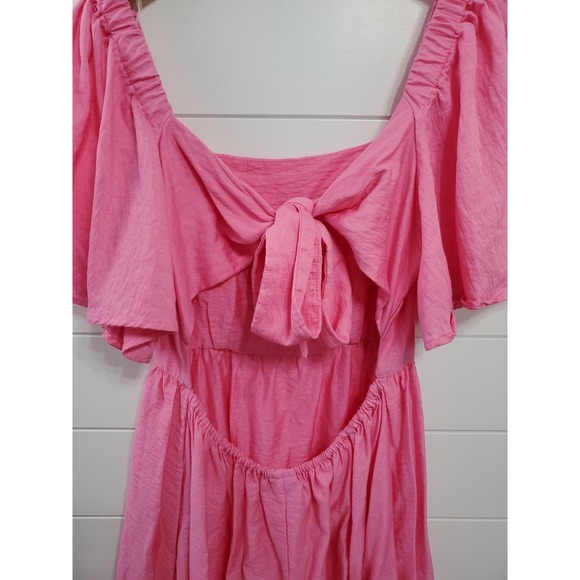 A New Day Women's Romantic Empire Midi Dress Size M Bubblegum Pink Barbie Girly - Picture 11 of 12
